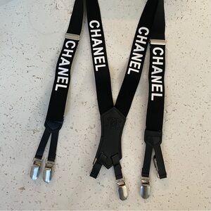 Black and White Logo Suspenders